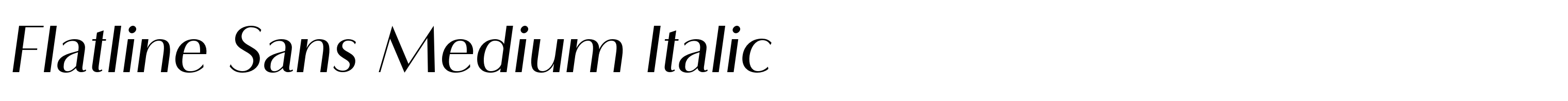 Flatline Sans Medium Italic